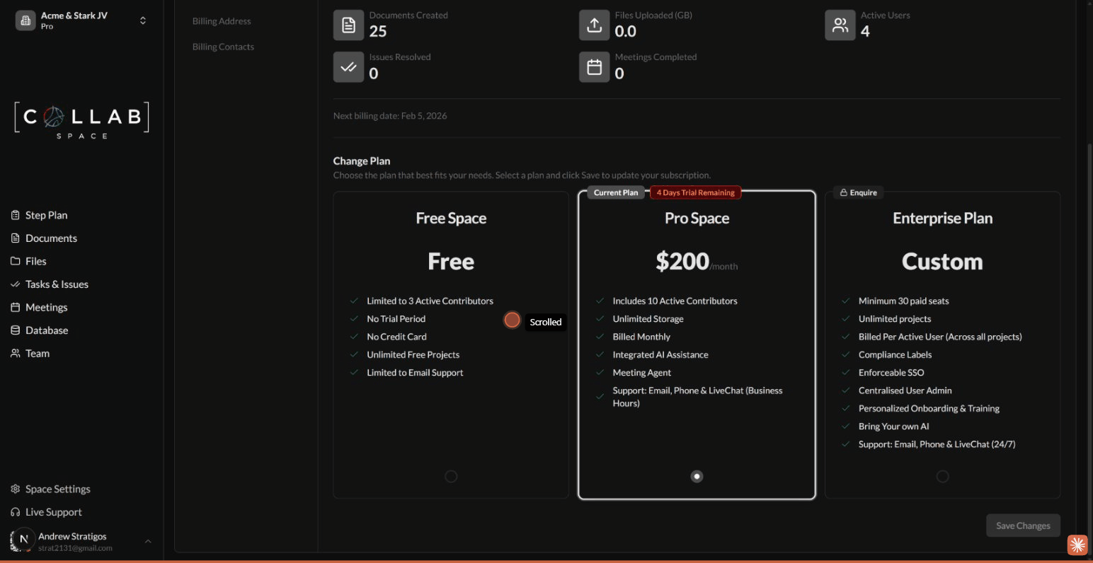 Billing Settings